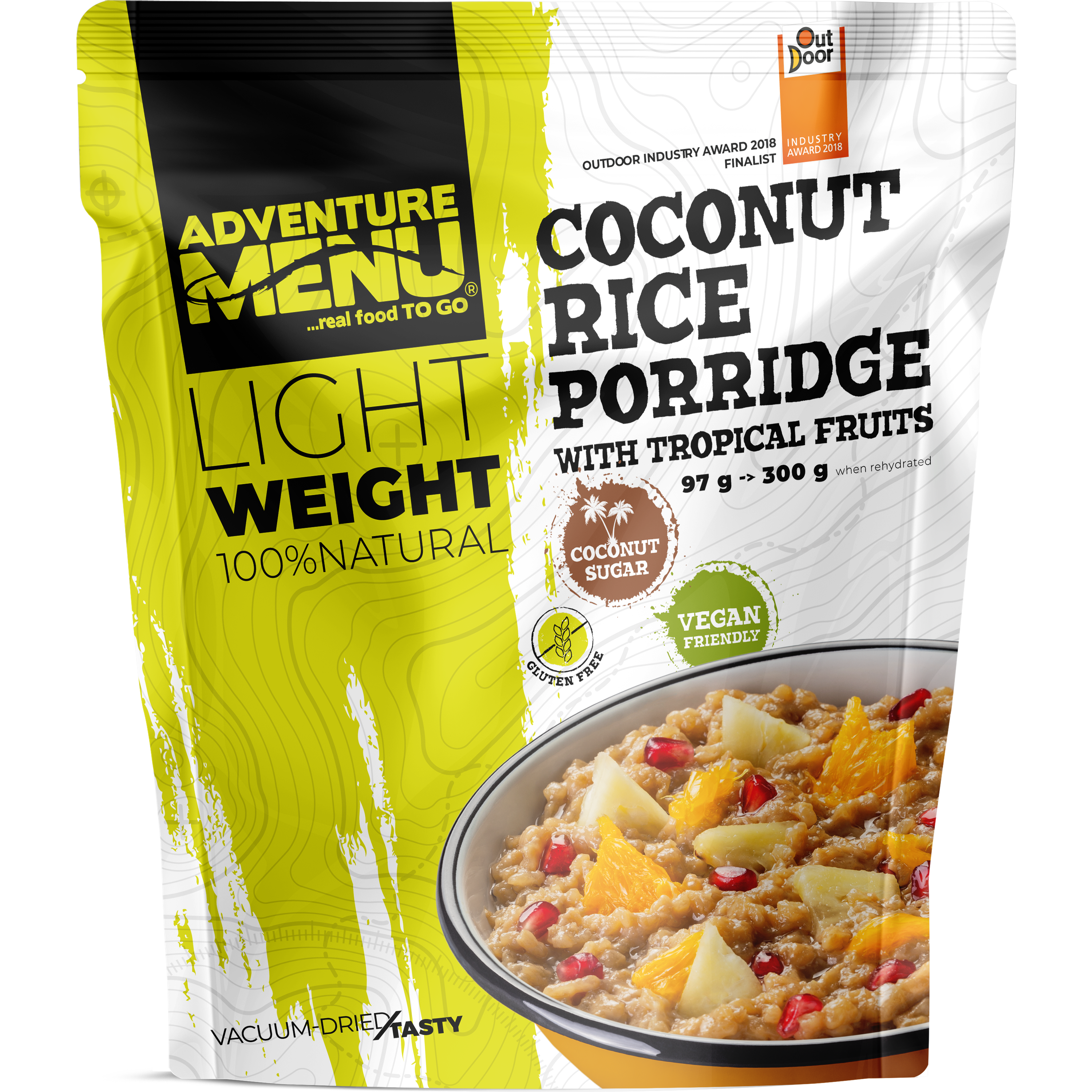 ADVENTURE MENU Sušená Rýžovo-kokosová kaše s tropickým ovocem (97g - 1 porce)