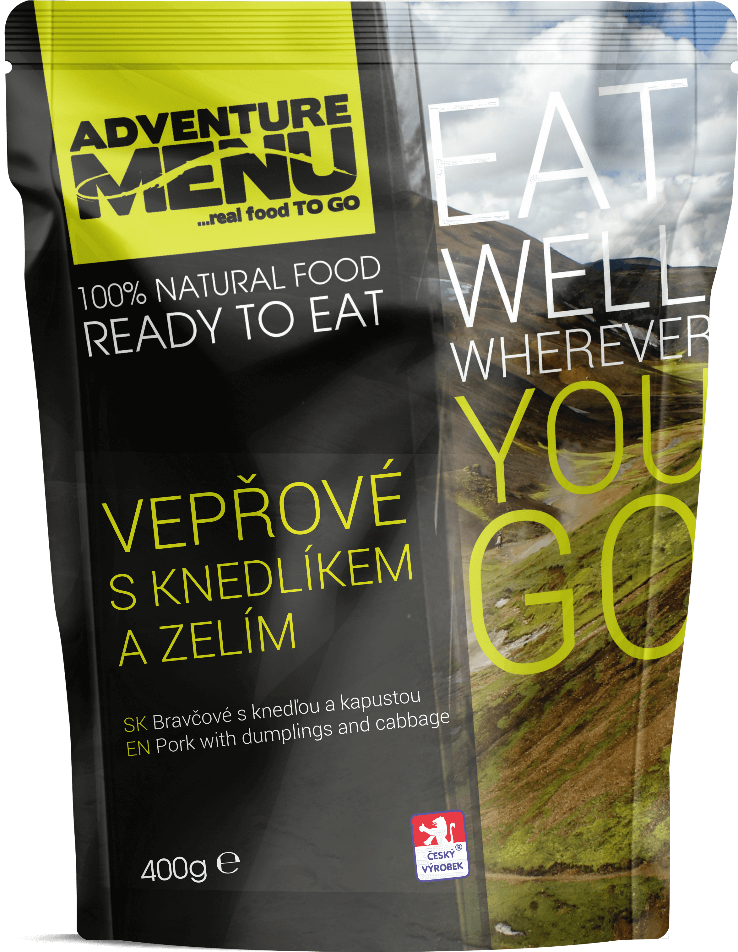ADVENTURE MENU Hotové Vepřové s knedlíkem a se zelím (1 porce)