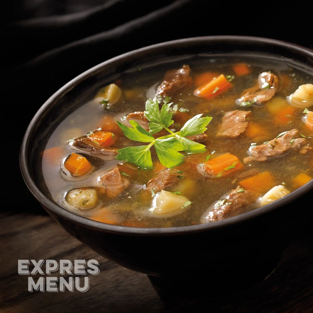 EXPRES MENU Hovězí vývar s masem a zeleninou 2 porce